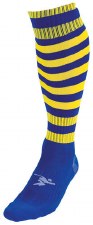 Precision Pro Football Socks Hooped (Royal Yellow) Uk Size Boys 3-6